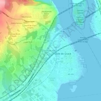 Somerset Manor地形图、海拔、地势