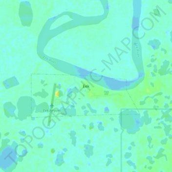 Eek地形图、海拔、地势