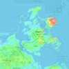 Rügen地形图、海拔、地势