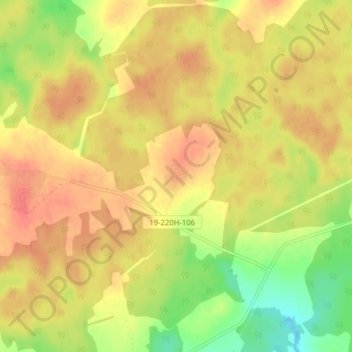 Елизарово地形图、海拔、地势