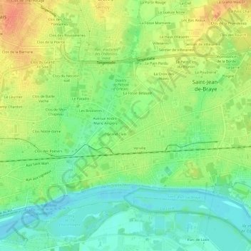 La Croix de Pierre地形图、海拔、地势
