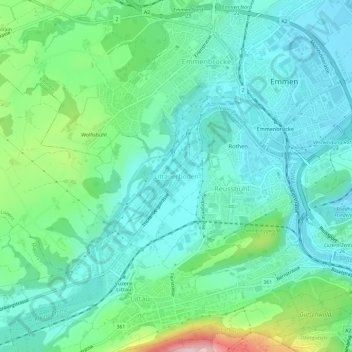 Littauerboden地形图、海拔、地势