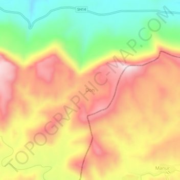 Don地形图、海拔、地势