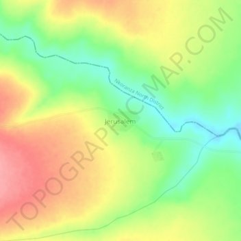 Jerusalem地形图、海拔、地势