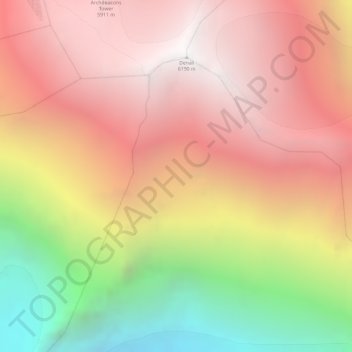 Alaska Range地形图、海拔、地势