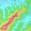 北高峰地形图、海拔、地势
