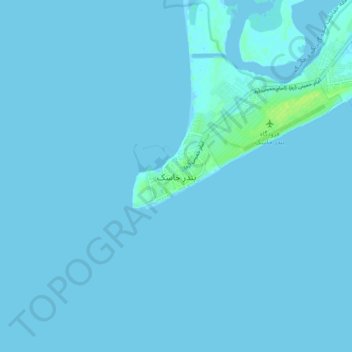 بندر جاسک地形图、海拔、地势