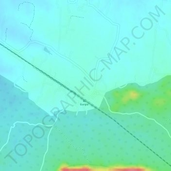 Gurpa地形图、海拔、地势