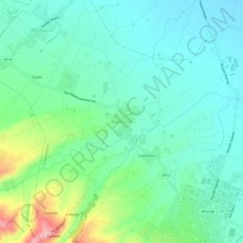 Bannone地形图、海拔、地势