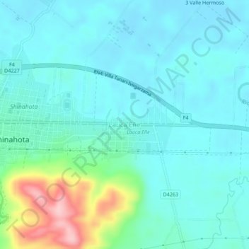 Lauca Eñe地形图、海拔、地势