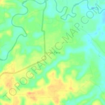 Buntu Pane地形图、海拔、地势