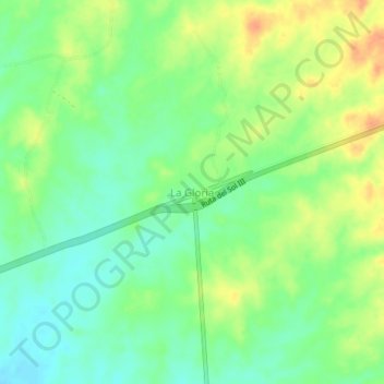 La Gloria地形图、海拔、地势