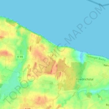 Dollerupholz地形图、海拔、地势