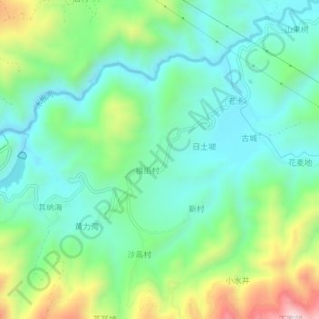 中村地形图、海拔、地势
