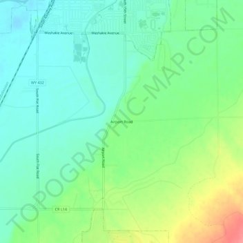 Airport Road地形图、海拔、地势