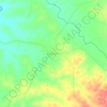 Fatehpura地形图、海拔、地势