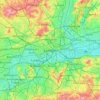 倫敦地形图、海拔、地势