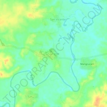 San Jose地形图、海拔、地势