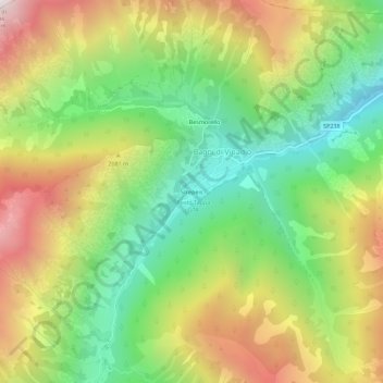 Strepeis地形图、海拔、地势