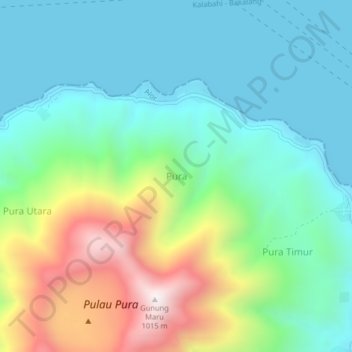 Pura地形图、海拔、地势