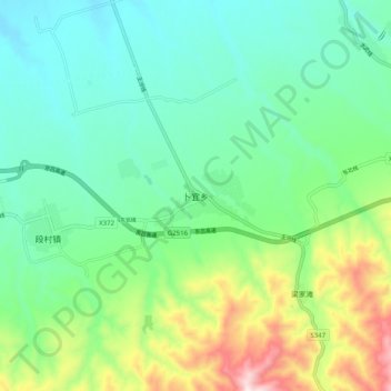 卜宜乡地形图、海拔、地势