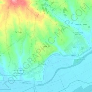 Zouparria地形图、海拔、地势