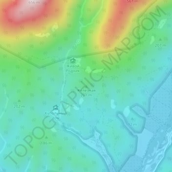 Железная地形图、海拔、地势