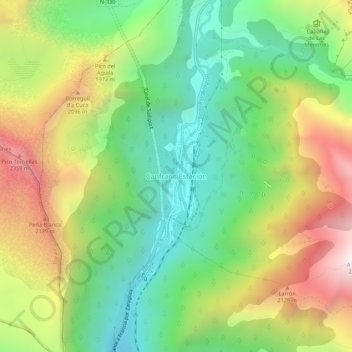 Canfranc-Gare地形图、海拔、地势