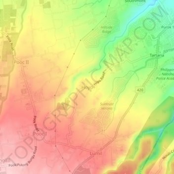 Hoyo地形图、海拔、地势