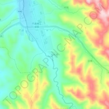 龙布赞地形图、海拔、地势