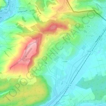 Rechberg地形图、海拔、地势