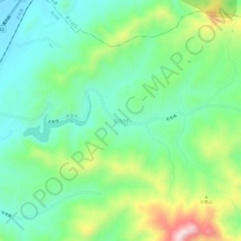 东沟村地形图、海拔、地势