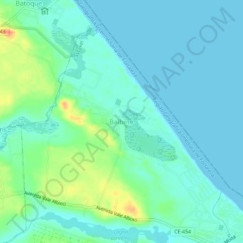 Balbino地形图、海拔、地势