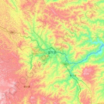 富宁县地形图、海拔、地势