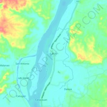 Lal-lo地形图、海拔、地势
