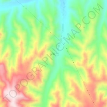 石窑子地形图、海拔、地势