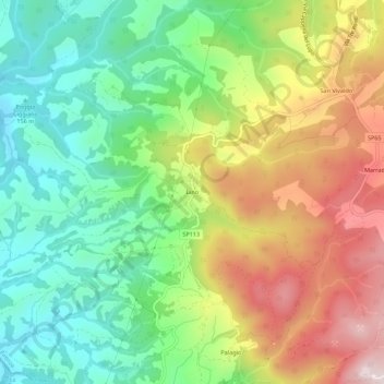 Iano地形图、海拔、地势