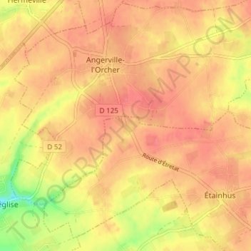 Le Gal地形图、海拔、地势