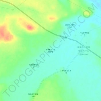德得都日本拜兴浩特地形图、海拔、地势