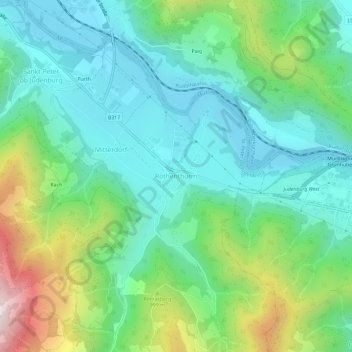 Rothenthurm地形图、海拔、地势
