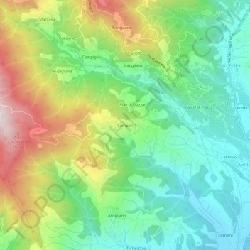 Sarripoli地形图、海拔、地势