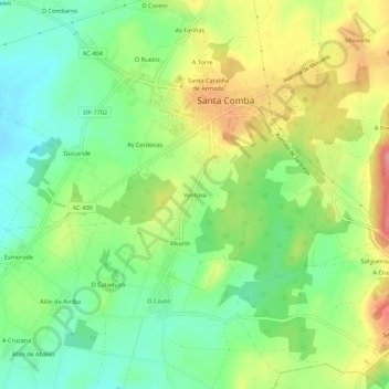 Ventosa地形图、海拔、地势