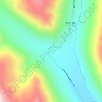 Quebrada de San Lorenzo地形图、海拔、地势