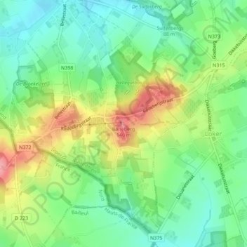 Baneberg地形图、海拔、地势