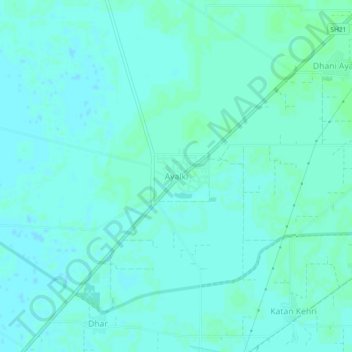 Ayalki地形图、海拔、地势