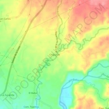 Chiguilpe地形图、海拔、地势