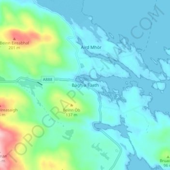 Northbay地形图、海拔、地势