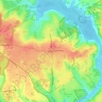 San Remo地形图、海拔、地势