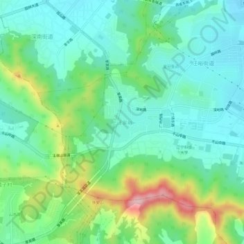 上汪家峪地形图、海拔、地势