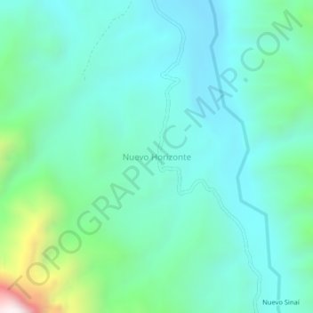 Nuevo Horizonte地形图、海拔、地势